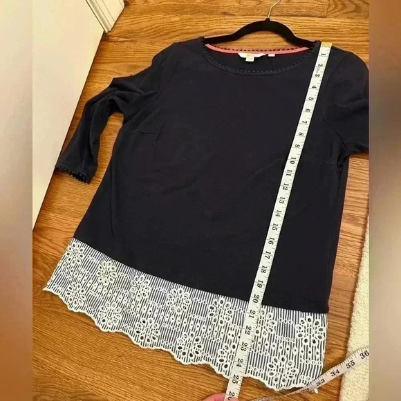 Boden Jersey Broderie Overlay Top - Picture 10 of 10